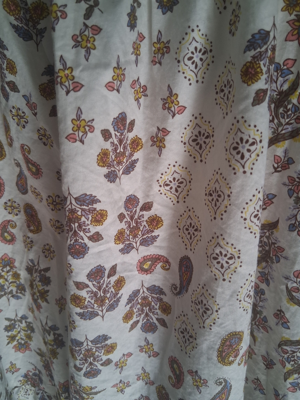 Old Navy Womens Tank Dress with Yellow, Blue, Pink & Brown Floral Paisley Print